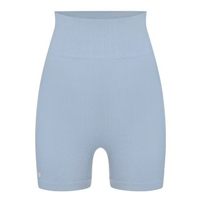 Seamless ribbed shorts Dirty blue